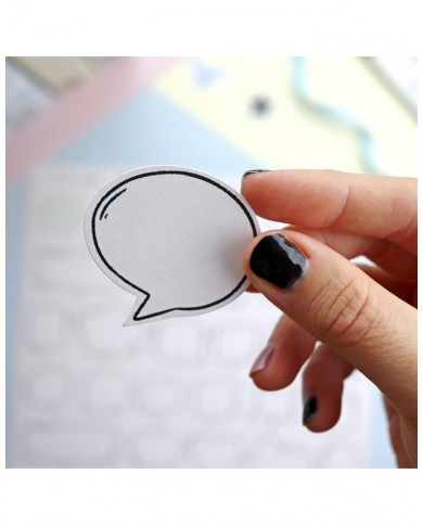 Hoja de pegatinas Bocadillos Aluacid