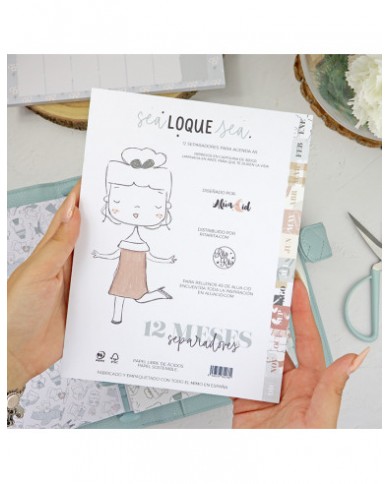 Relleno de Agenda perpetua A5 Sea lo que sea collection (Binding: Punched 6 holes) + 12 separadores