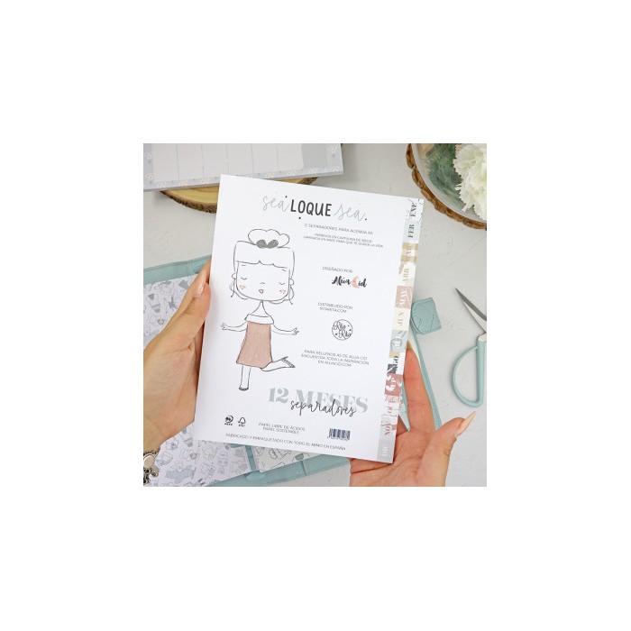Relleno de Agenda perpetua A5 Sea lo que sea collection (Binding: Punched 6 holes) + 12 separadores