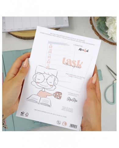 Relleno de Agenda perpetua A5 Sea lo que sea collection (Binding: Punched 6 holes) + 12 separadores