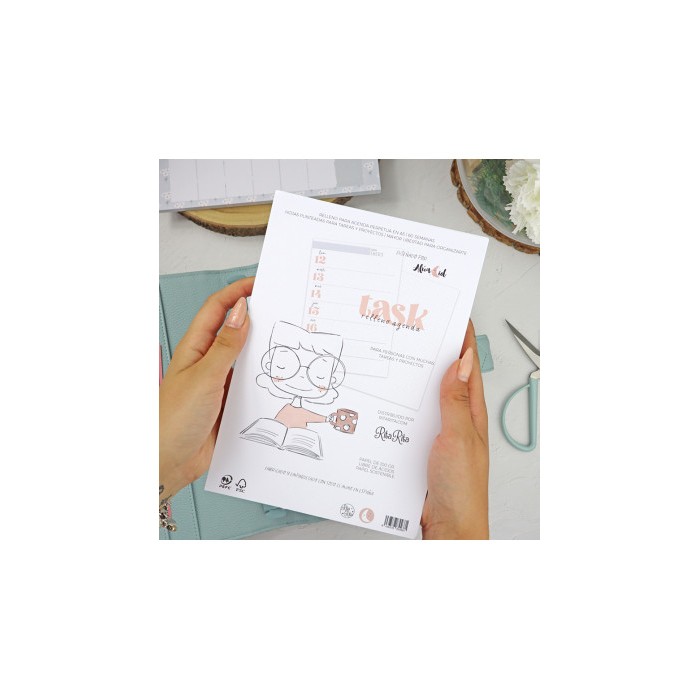 Relleno de Agenda perpetua A5 Sea lo que sea collection (Binding: Punched 6 holes) + 12 separadores