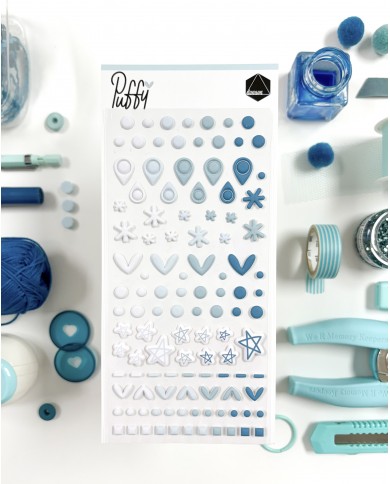 Pegatinas Puffy Turquesa Dunaon