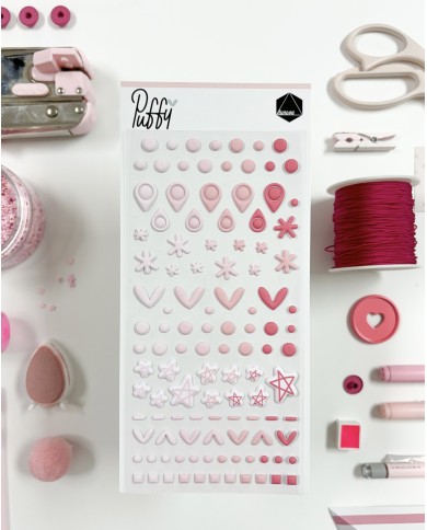 Pegatinas Puffy Rosa Dunaon