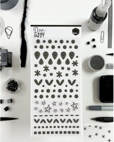 Pegatinas Puffy Negro Dunaon