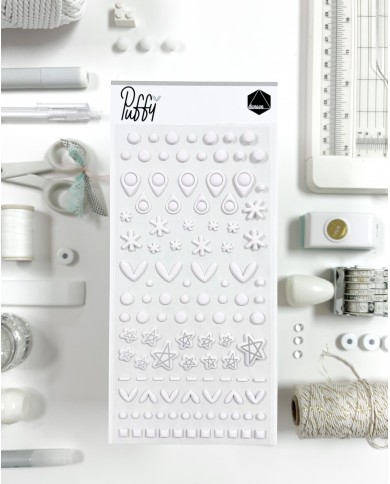 Pegatinas Puffy Blanco Dunaon