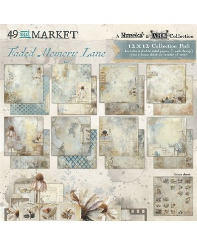 Colección de papeles 12x12 pulgadas "49 and Market" Faded Memory Lane