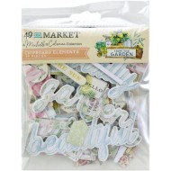 Recortables tipo Chipboard adhesivos Wildflowers From de Garden 49 and Market