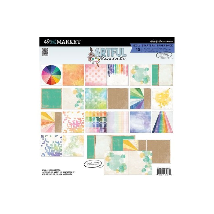 Colección de papeles 12x12 pulgadas "49 and Market" Artful Moments