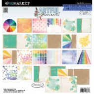 Colección de papeles 12x12 pulgadas "49 and Market" Artful Moments