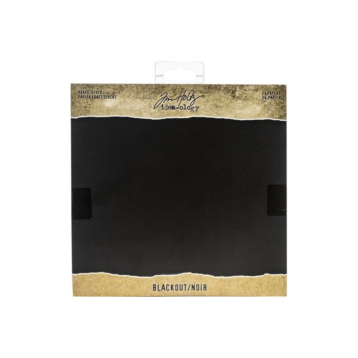 Bloc de cartulina Kraft Color negro Idea-Ology de 20 x 20 cm (24 hojas)