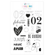 Set de sellos Febrero Kimidori  de alta calidad  Tamaño hoja: 15 cm x 20 cm