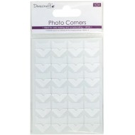 Set de esquinas para fotos autoadhesivas decoradas blancos