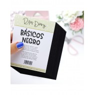 Pack de tarjetas basicas color negro Ritas Diary collection