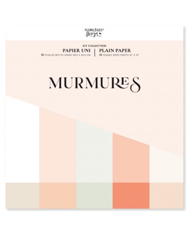 Colección de papeles MURMURES lisos de doble cara