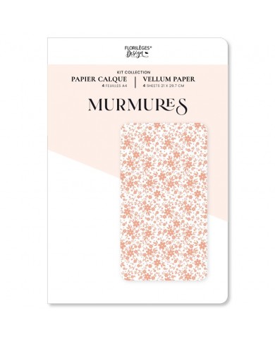 Kit de papeles de calco de la colección MURMURES x 4 hojas