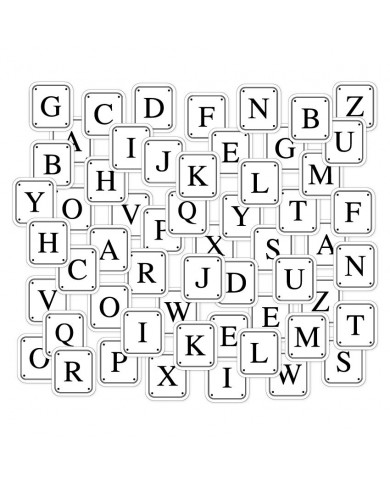 Recortables o Diecuts letras pequeñas de la Colección MURMURES Florileges
