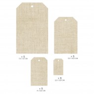 21 etiquetas impresas lino beige de la Colección MURMURES Florileges