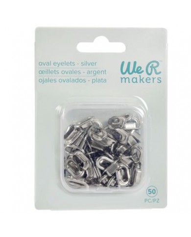 Repuestos de Eyelets - We R Crop-A-Dile Ovalada Color PLATA