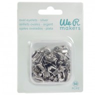 Repuestos de Eyelets - We R Crop-A-Dile Ovalada Color PLATA