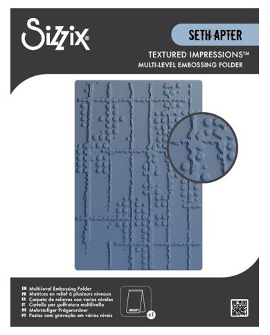 Carpeta de embossing multinivel Sizzix de Seth Apter DOT MATRIX