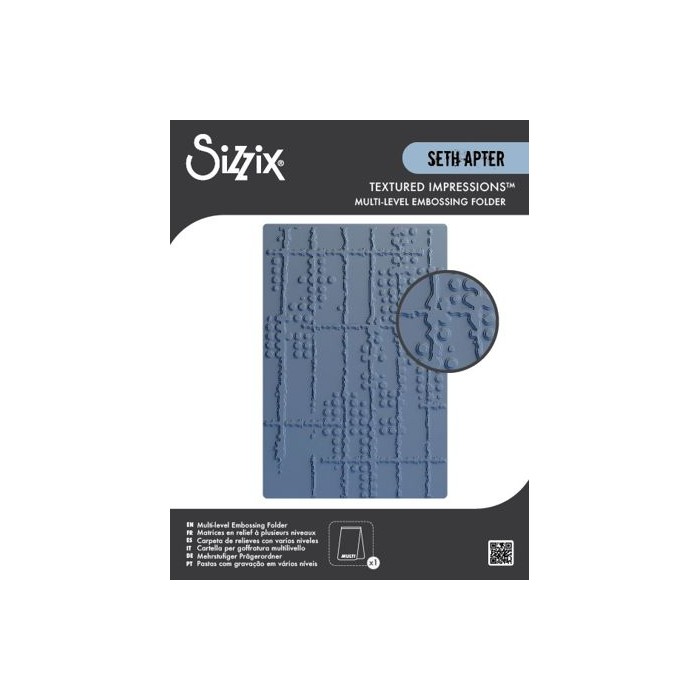 Carpeta de embossing multinivel Sizzix de Seth Apter DOT MATRIX