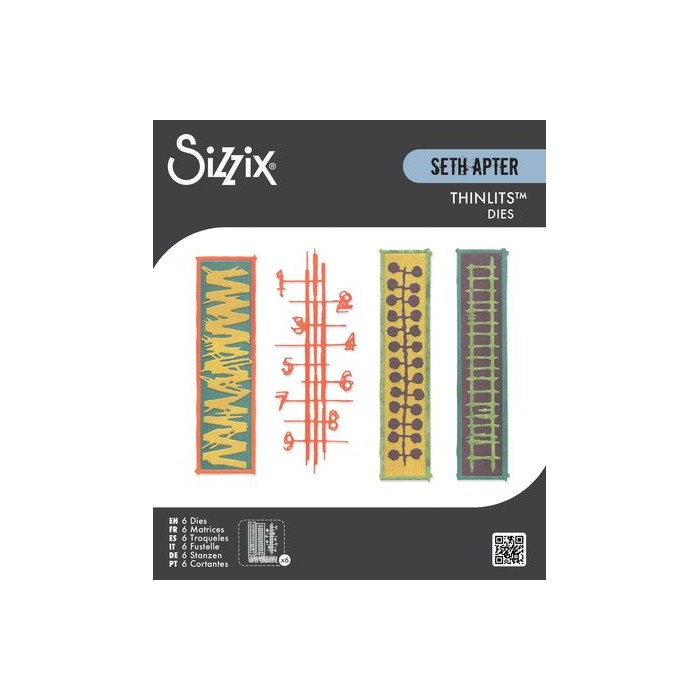 Juego de troqueles Sizzix Thinlits de Seth Apter, 6 unidades Stretchers