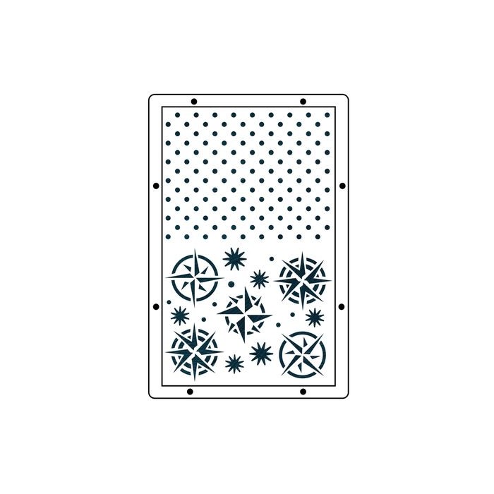 Juego de stencils y sellos transparentes Sizzix Studio A5 de Mark Montano