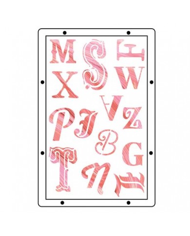 Juego de stencils y sellos transparentes Sizzix Studio A5 de Mark Montano