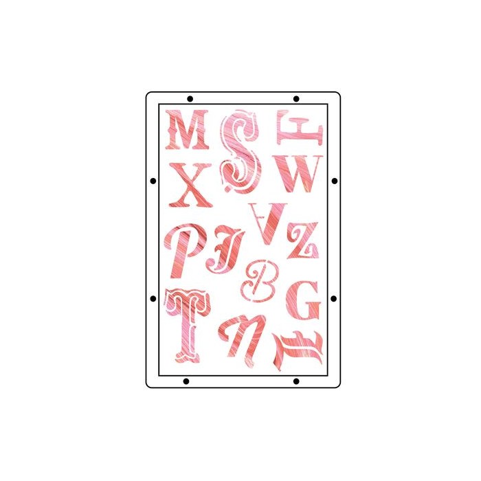 Juego de stencils y sellos transparentes Sizzix Studio A5 de Mark Montano