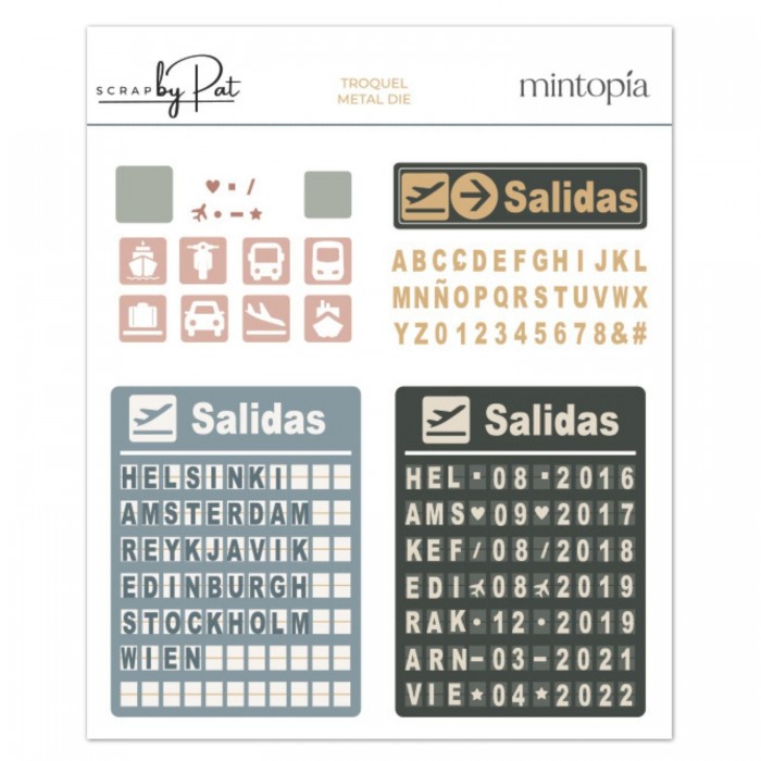PREVENTA Troquel Scrapbypat Panel de aeropuerto VVMT038004