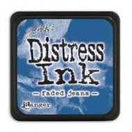 Tintas Distress Ink - faded jean- tamaño mini