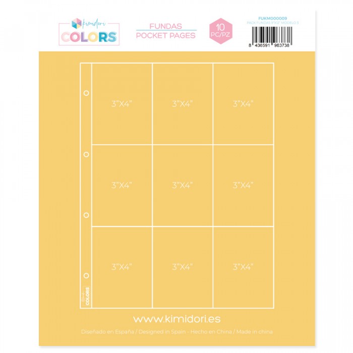 Fundas Kimidori Colors 9"x12" Modelo 3