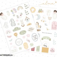 Die cuts colección “Alma” – Bebé 60 Piezas precortadas MARIQUILLA