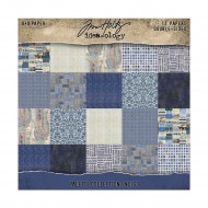 Colección de papeles gruesos Advantus doble cara Idea-ology, 8" x 8" Tim Holtz Azul