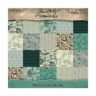 Colección de papeles gruesos Advantus doble cara Idea-ology, 8" x 8" Tim Holtz Verdes