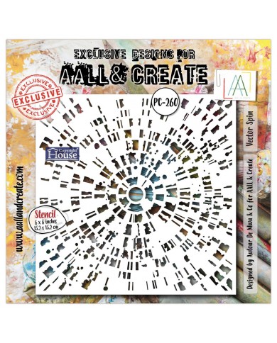 Stencil Aall and Create 6" x 6" Vector Spin