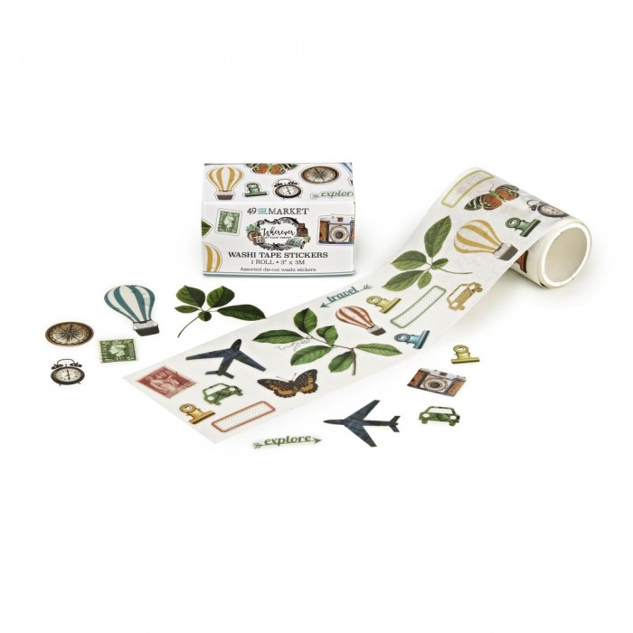 Rollo de pegatinas Washi de 49 and Market Wherever