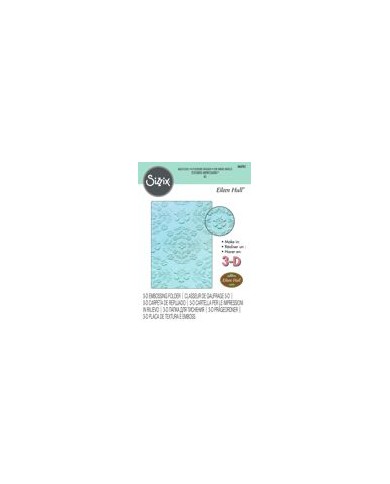 Carpeta de Embossing Sizzix A6 Textured Impressions By Eileen Hull - Floral Damask
