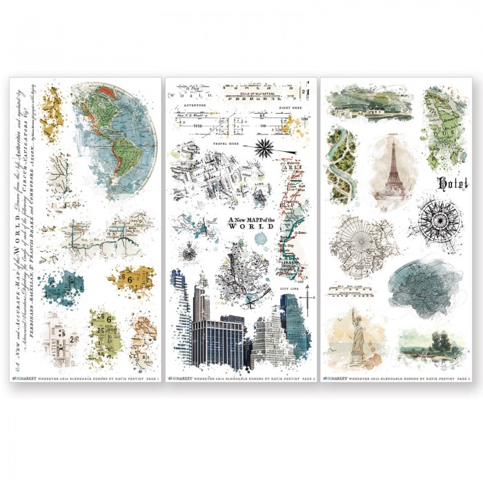 Transferibles o rubbons 49 And Market Essentials Rub-On Transfer Set 26047