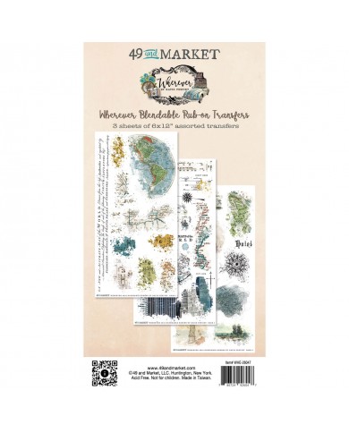 Transferibles o rubbons 49 And Market Essentials Rub-On Transfer Set 26047
