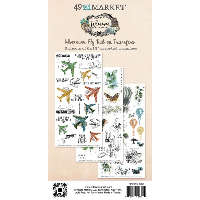 Transferibles o rubbons 49 And Market Essentials Rub-On Transfer 26054