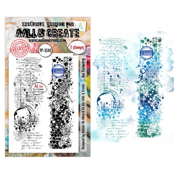 Sello AALL and Create 1341 - Bee Geometry - 15 x 10 cm