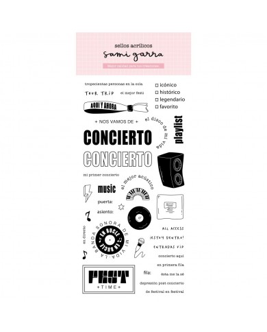 Sello En primera fila (conciertos) 36 piezas 10x20cm