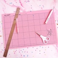 Base de Corte IbiCraft A3 Rosada Pastel