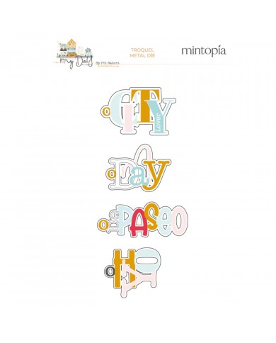 Troquel tags palabras My day en la city VVMT037023