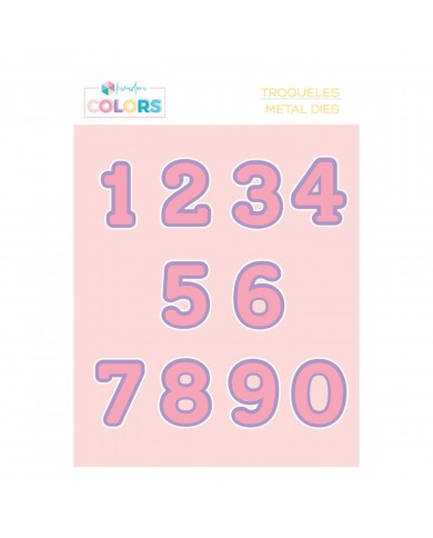 Troquel Números en capas Kimidori Colors TQKM000177