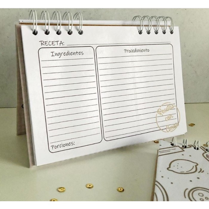 Recetarios personalizados "Recetas con amor"