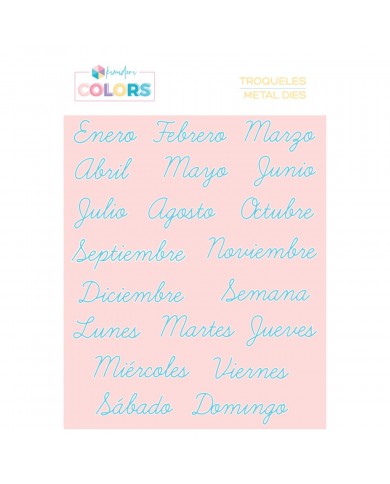 Troquel Semana y Meses Kimidori Colors TQKM000175