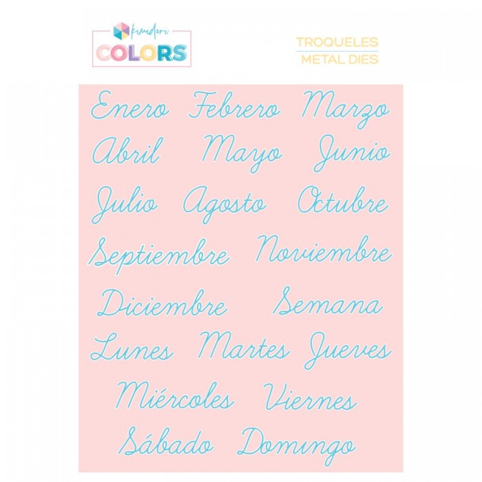 Troquel Semana y Meses Kimidori Colors TQKM000175