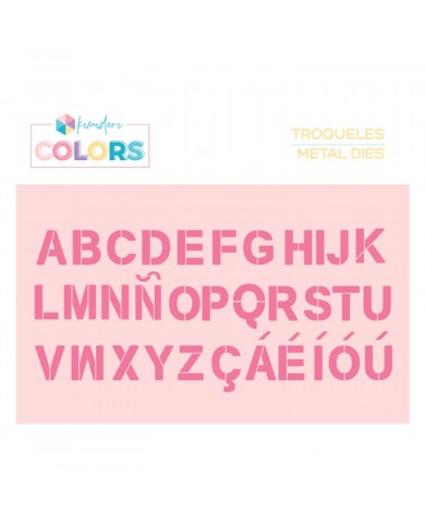 Troquel Alfabeto Stencil Kimidori Colors TQKM000176